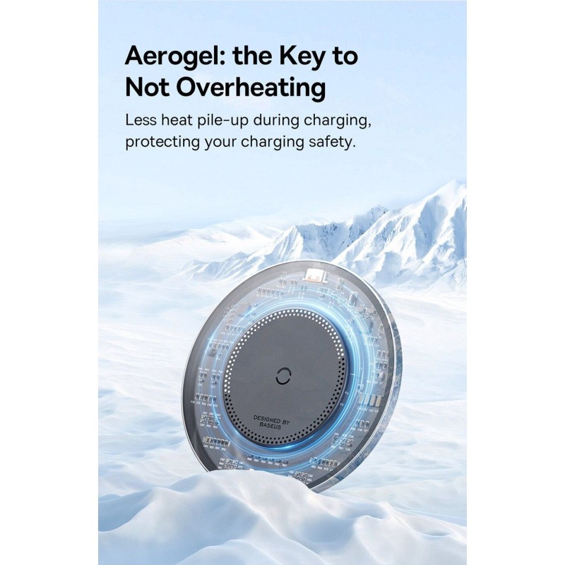 Buy Baseus Wireless Charger - SIMPLE 2 - 15W Black in Cyprus, Nicosia, Limassol, Larnaka, Pafos