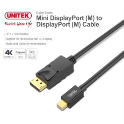 Buy Unitek Mini DisplayPort to DisplayPort - Y-C611BK - 2m in Cyprus, Nicosia, Limassol, Larnaka, Pafos
