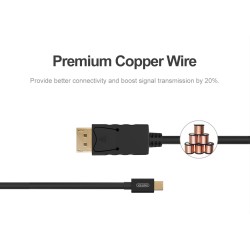 Buy Unitek Mini DisplayPort to DisplayPort - Y-C611BK - 2m in Cyprus, Nicosia, Limassol, Larnaka, Pafos