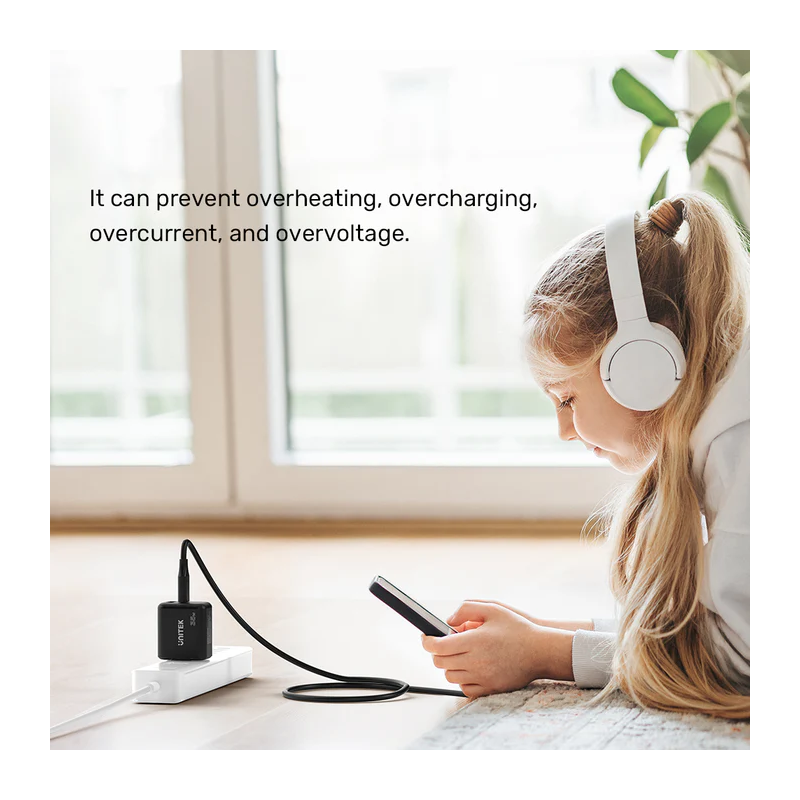 Buy Unitek Charge Wall 35W 1xUSB-C PD & 1xQC 3.0 UK EU US - P1119A - Black in Cyprus, Nicosia, Limassol, Larnaka, Pafos