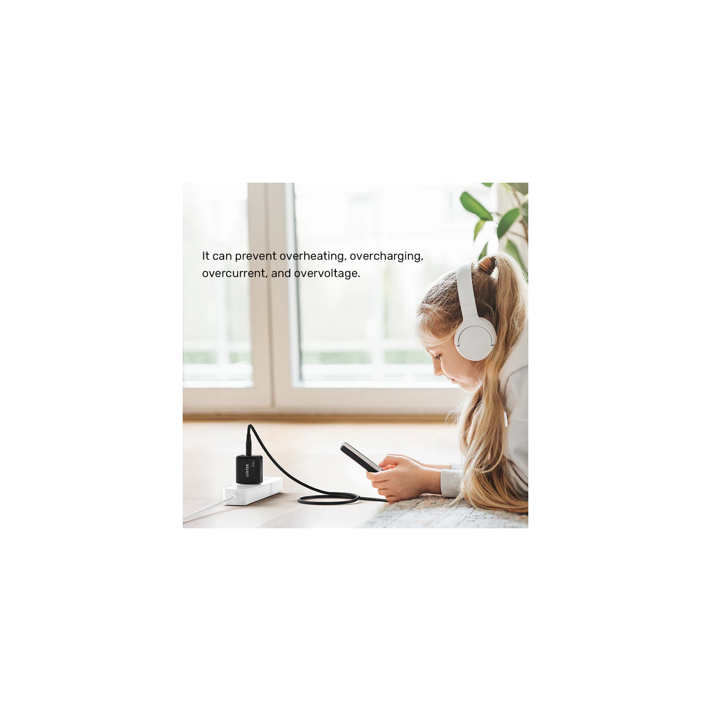 Unitek Charge Wall 35W 1xUSB-C PD & 1xQC 3.0 UK EU US - P1119A - Black — Buy in Cyprus with Fast Delivery