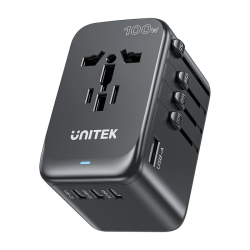 Buy Unitek World Travel Adapter & 100W Charger - P1123A - EU UK US 4x USB-C + 1x... in Cyprus, Nicosia, Limassol, Larnaka, Pafos