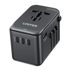 Buy Unitek World Travel Adapter & 100W Charger - P1123A - EU UK US 4x USB-C + 1x... in Cyprus, Nicosia, Limassol, Larnaka, Pafos