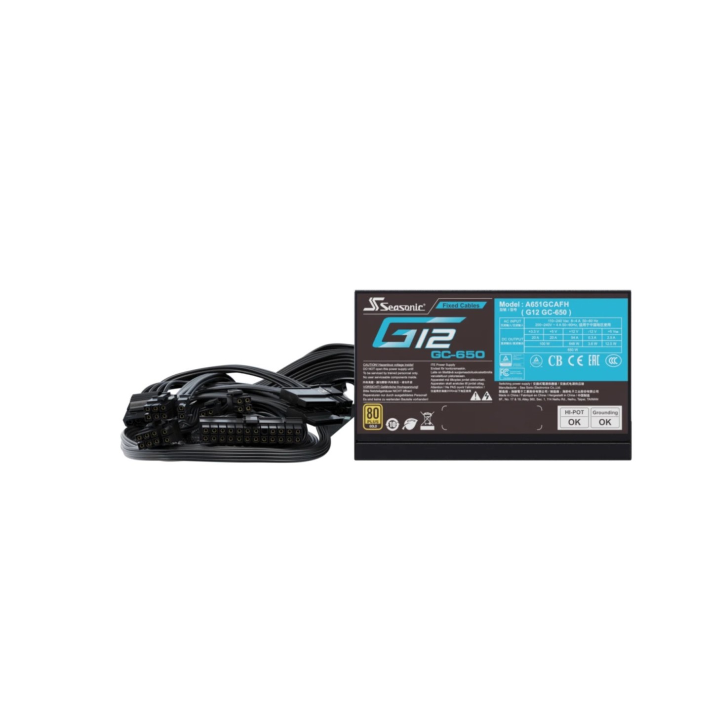 Seasonic G12 GC-650 650W 80+ Gold ATX PSU Non-Modular (Boxed) — Buy in Cyprus with Fast Delivery