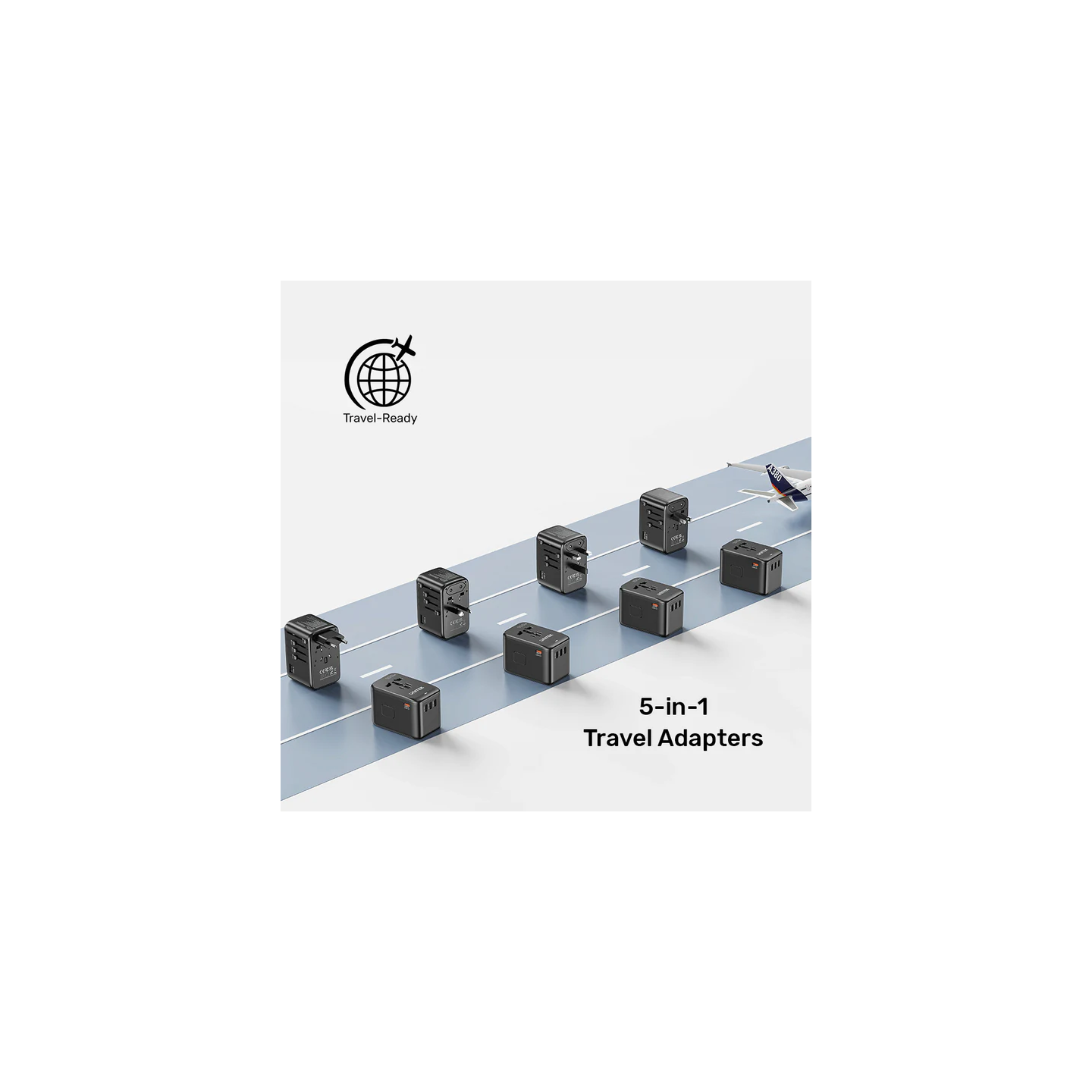 Unitek World Travel Adapter & 100W Charger - P1123A - EU UK US 4x USB-C + 1x USB-A — Buy in Cyprus with Fast Delivery