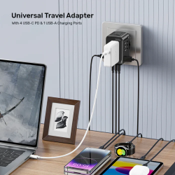 Buy Unitek World Travel Adapter & 100W Charger - P1123A - EU UK US 4x USB-C + 1x... in Cyprus, Nicosia, Limassol, Larnaka, Pafos