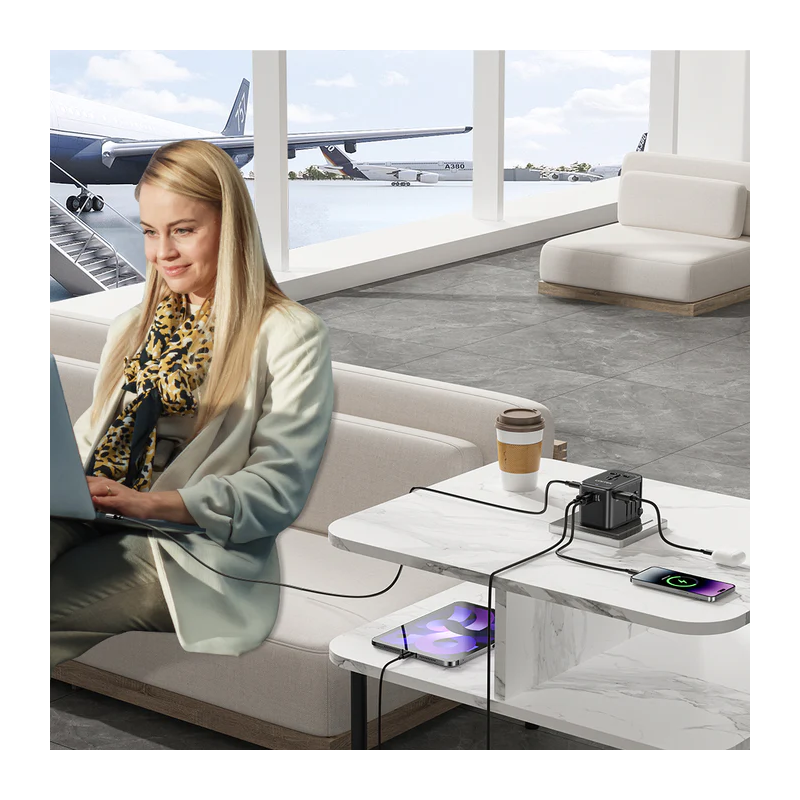 Buy Unitek World Travel Adapter & 100W Charger - P1123A - EU UK US 4x USB-C + 1x... in Cyprus, Nicosia, Limassol, Larnaka, Pafos