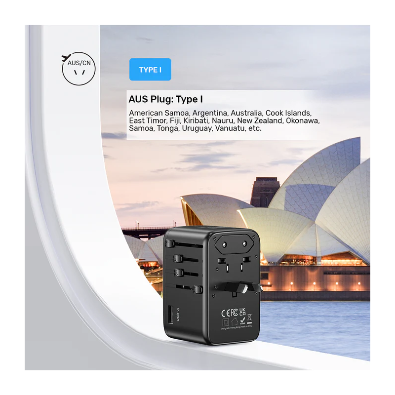 Buy Unitek World Travel Adapter & 100W Charger - P1123A - EU UK US 4x USB-C + 1x... in Cyprus, Nicosia, Limassol, Larnaka, Pafos
