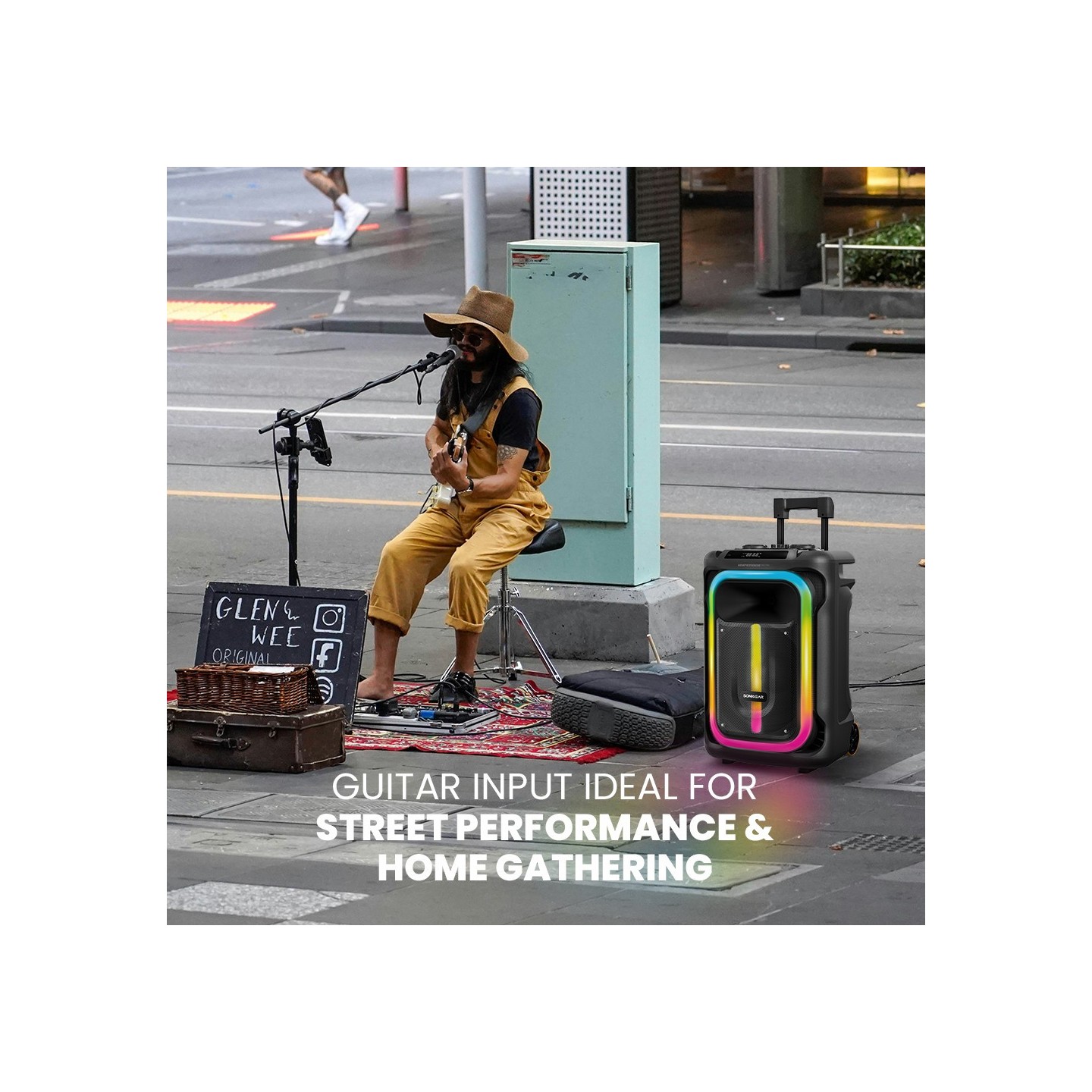 SonicGear Portable Karaoke Speaker - 1300 Pro - 12'' 240W TWS BT USB 2x Mics HYPERBOX — Buy in Cyprus with Fast Delivery