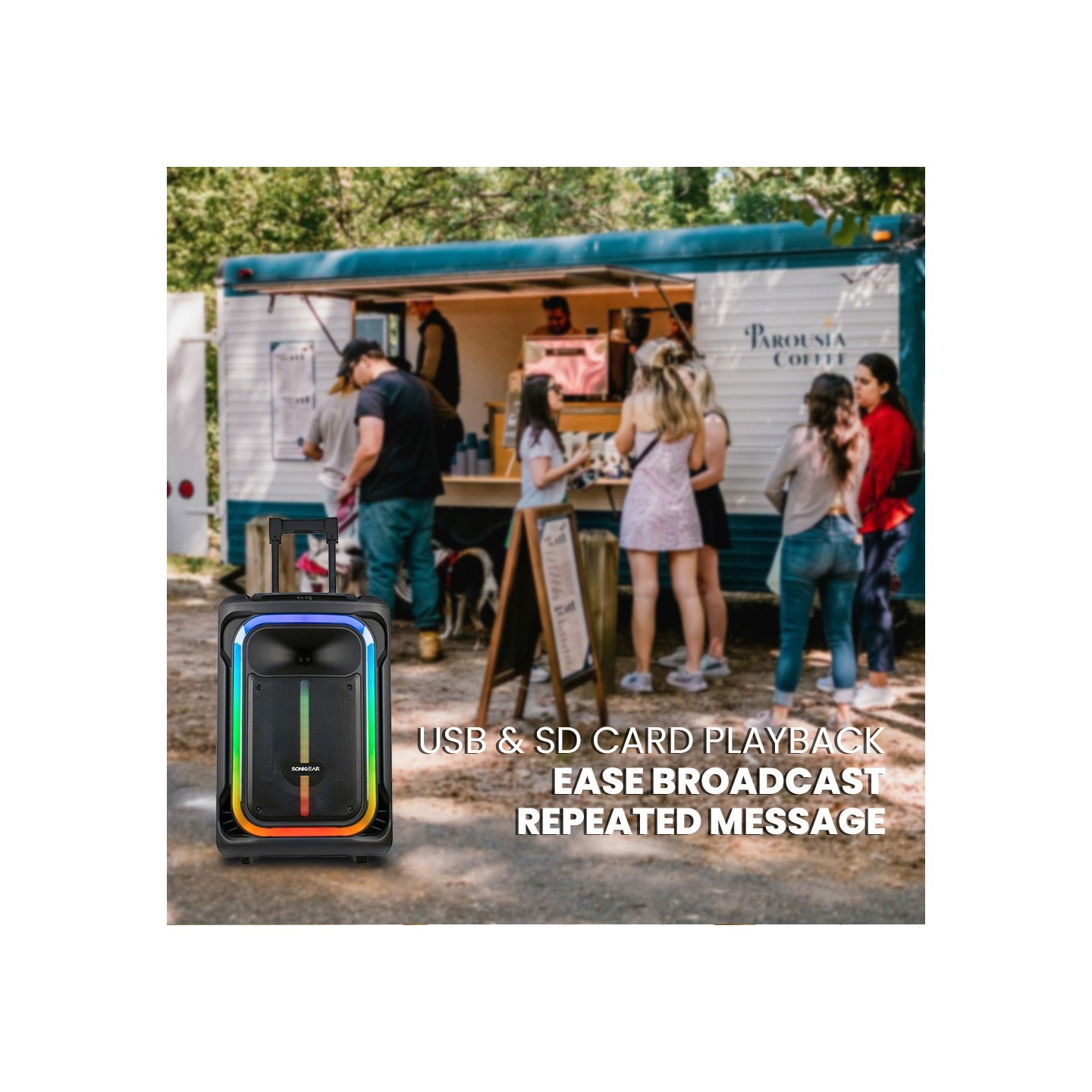 SonicGear Portable Karaoke Speaker - 1300 Pro - 12'' 240W TWS BT USB 2x Mics HYPERBOX — Buy in Cyprus with Fast Delivery