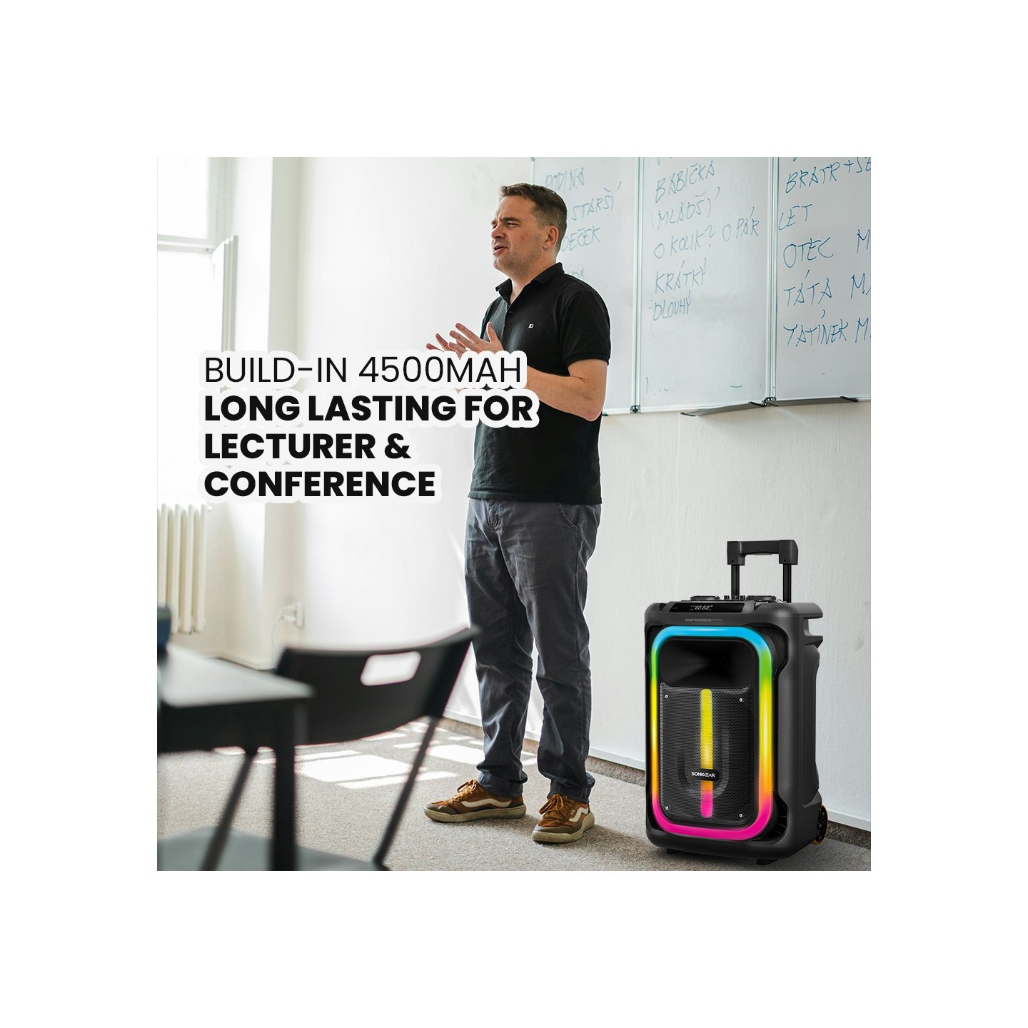 SonicGear Portable Karaoke Speaker - 1300 Pro - 12'' 240W TWS BT USB 2x Mics HYPERBOX — Buy in Cyprus with Fast Delivery