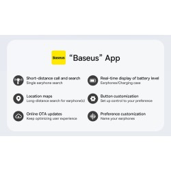 Buy Baseus Headphones In Ear TWS Bowie White - WM02 - In Ear TWS Bowie White in Cyprus, Nicosia, Limassol, Larnaka, Pafos