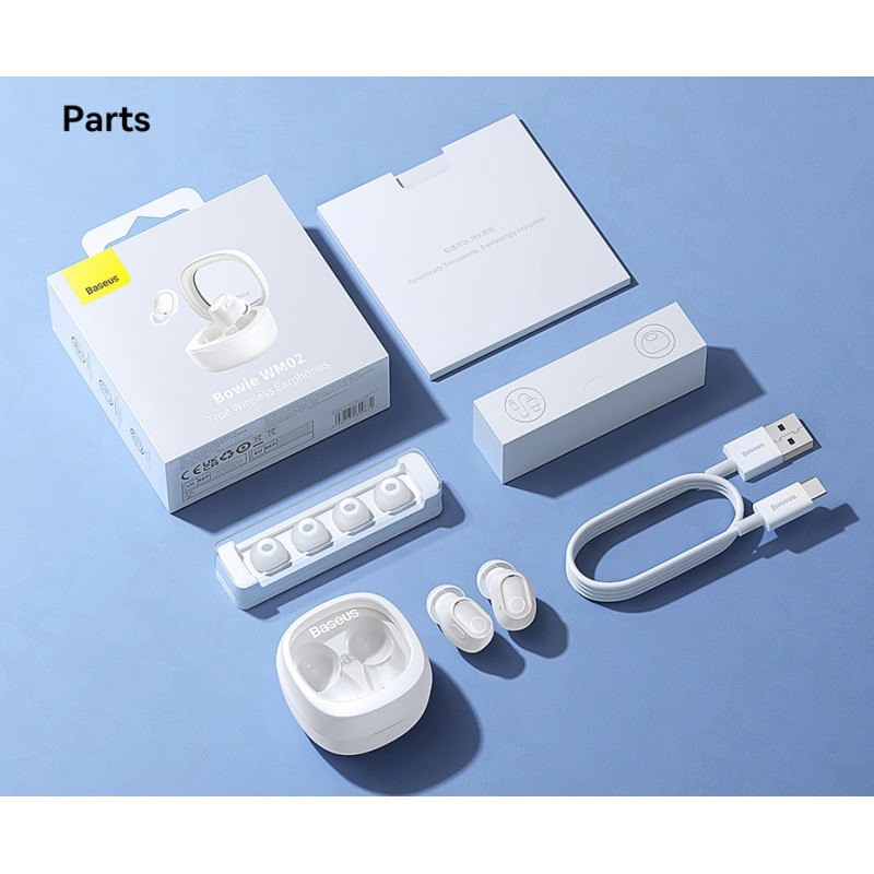 Buy Baseus Headphones In Ear TWS Bowie White - WM02 - In Ear TWS Bowie White in Cyprus, Nicosia, Limassol, Larnaka, Pafos