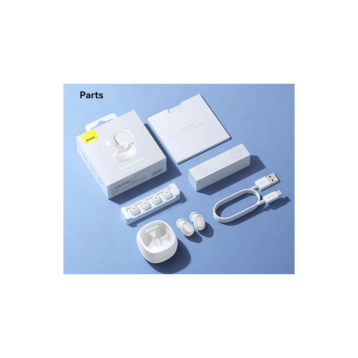 Baseus Headphones In Ear TWS Bowie White - WM02 - In Ear TWS Bowie White — Buy in Cyprus with Fast Delivery