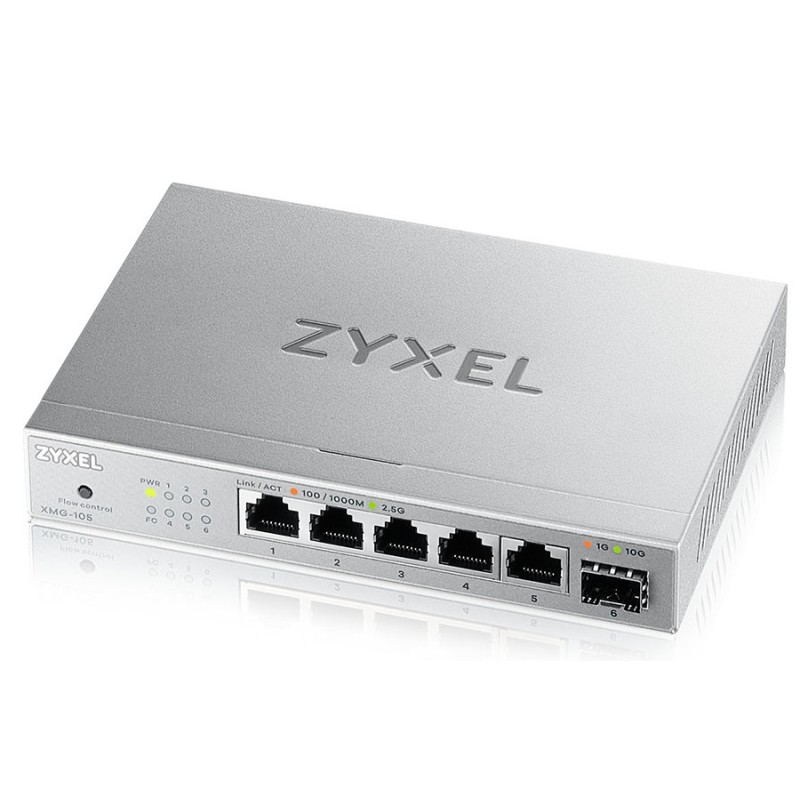 Buy Zyxel Switch - XMG-105 - Multi-Gig 5-Port 2.5GbE + 10G SFP+ in Cyprus, Nicosia, Limassol, Larnaka, Pafos