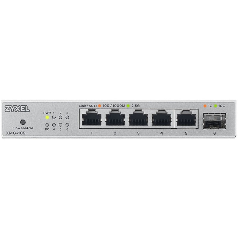 Buy Zyxel Switch - XMG-105 - Multi-Gig 5-Port 2.5GbE + 10G SFP+ in Cyprus, Nicosia, Limassol, Larnaka, Pafos