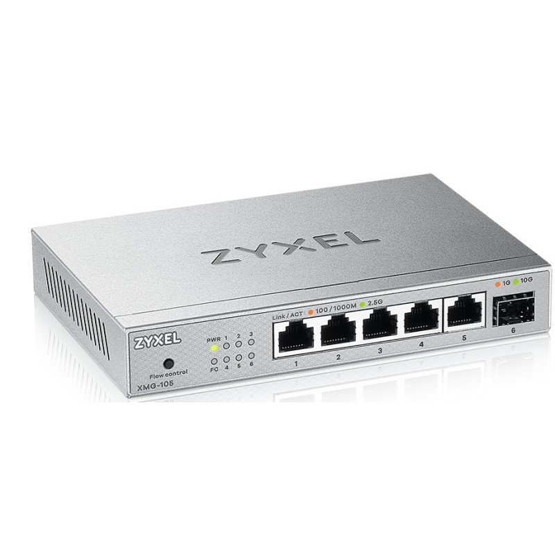 Buy Zyxel Switch - XMG-105 - Multi-Gig 5-Port 2.5GbE + 10G SFP+ in Cyprus, Nicosia, Limassol, Larnaka, Pafos