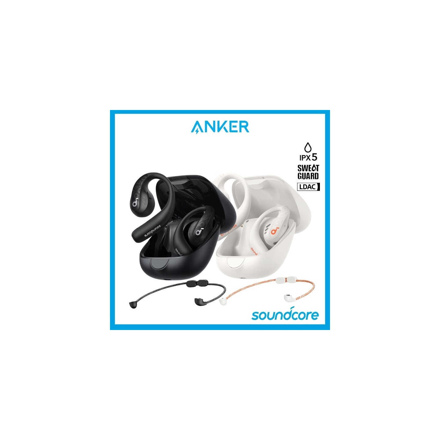 Anker Soundcore TWS Earphones Open Air AeroFit PRO Black - Black — Buy in Cyprus with Fast Delivery