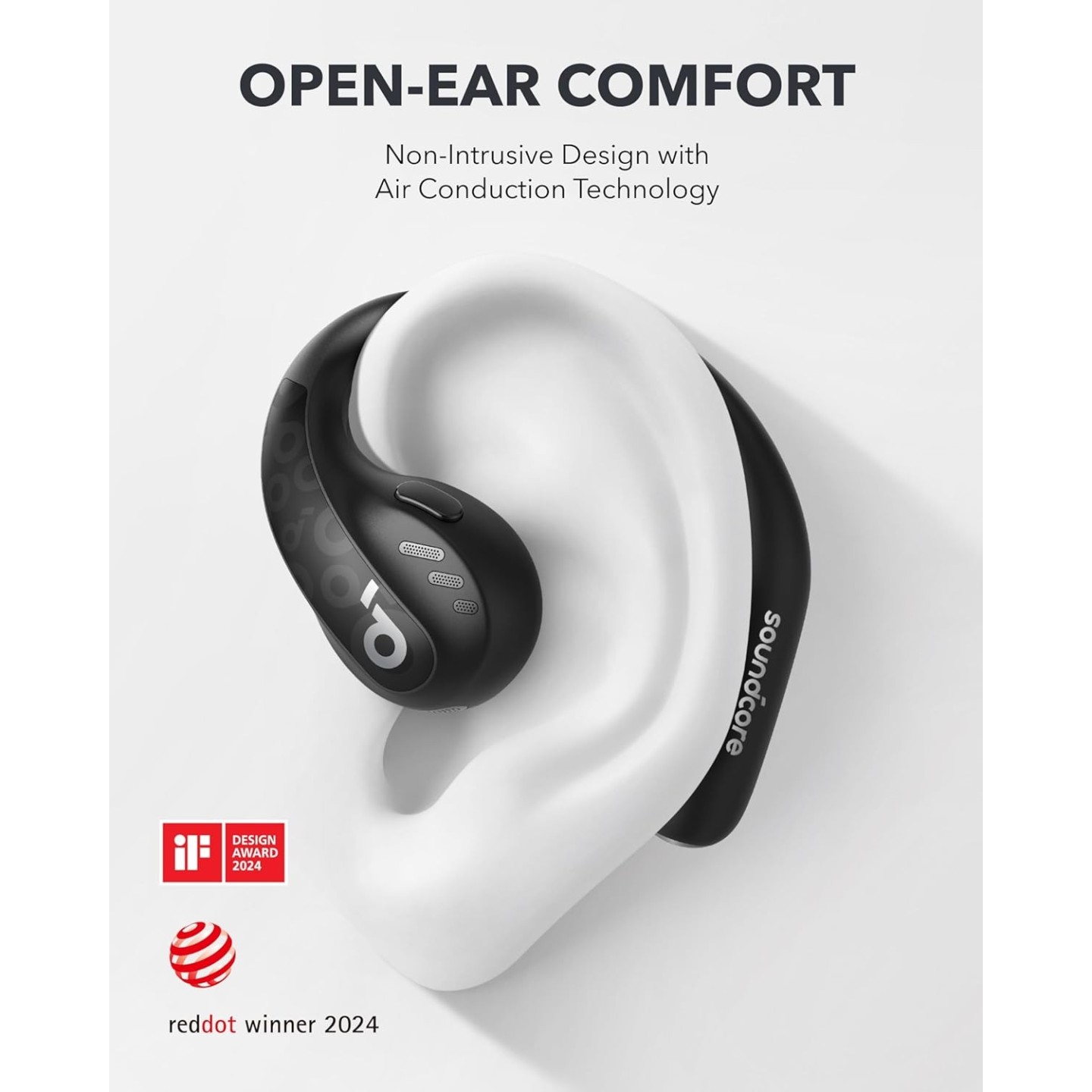 Anker Soundcore TWS Earphones Open Air AeroFit PRO Black - Black — Buy in Cyprus with Fast Delivery
