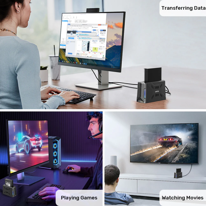 Buy Unitek USB-C NVME PCIe SATA HDD Docking Station - S1234B - USB-C NVME PCIe S... in Cyprus, Nicosia, Limassol, Larnaka, Pafos