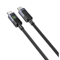 Unitek C14158A-1M USB-C to USB-C 60W PD Braided Cable w/ LED Display 1m (Boxed) — Buy in Cyprus with Fast Delivery