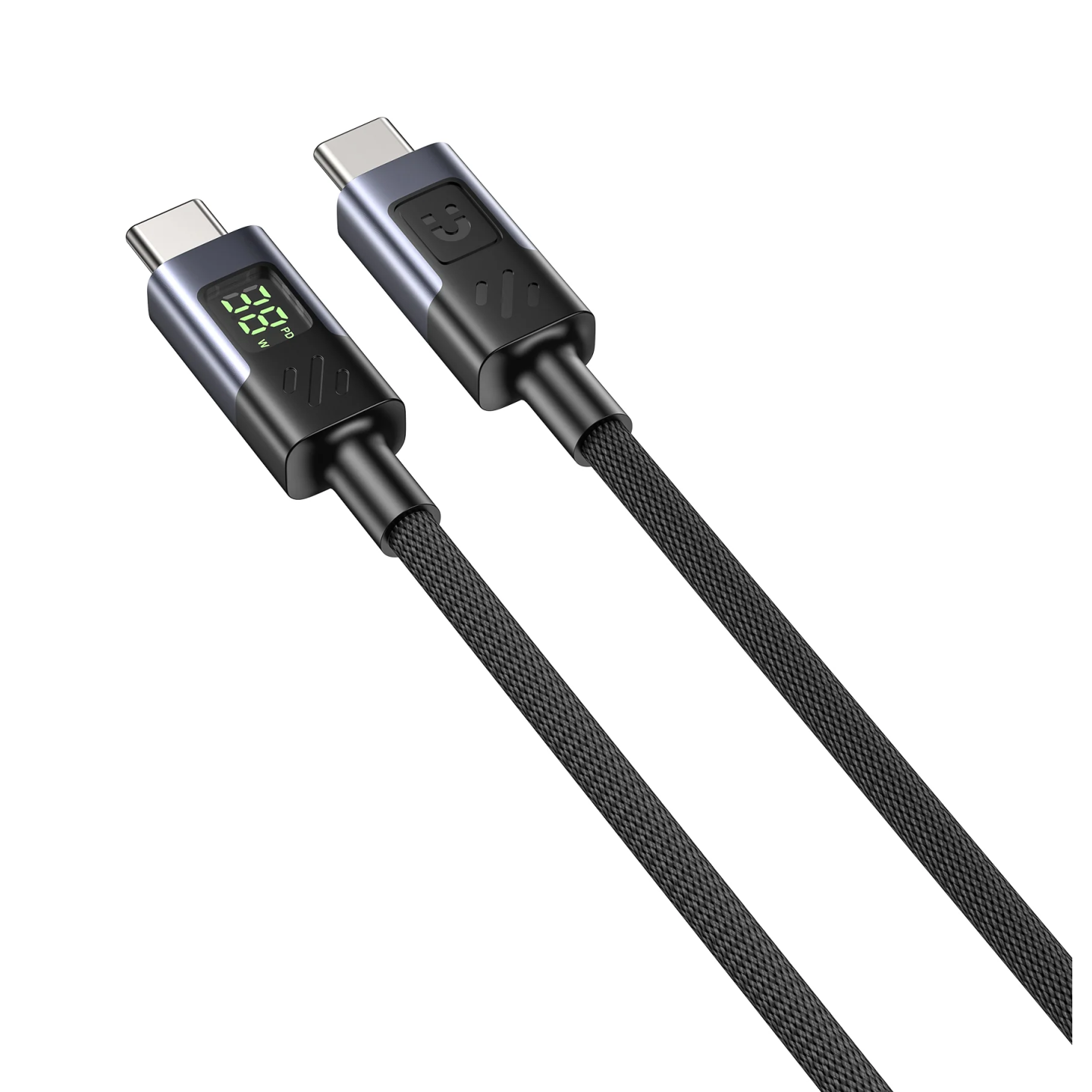 Unitek C14158A-1M USB-C to USB-C 60W PD Braided Cable w/ LED Display 1m (Boxed) — Buy in Cyprus with Fast Delivery