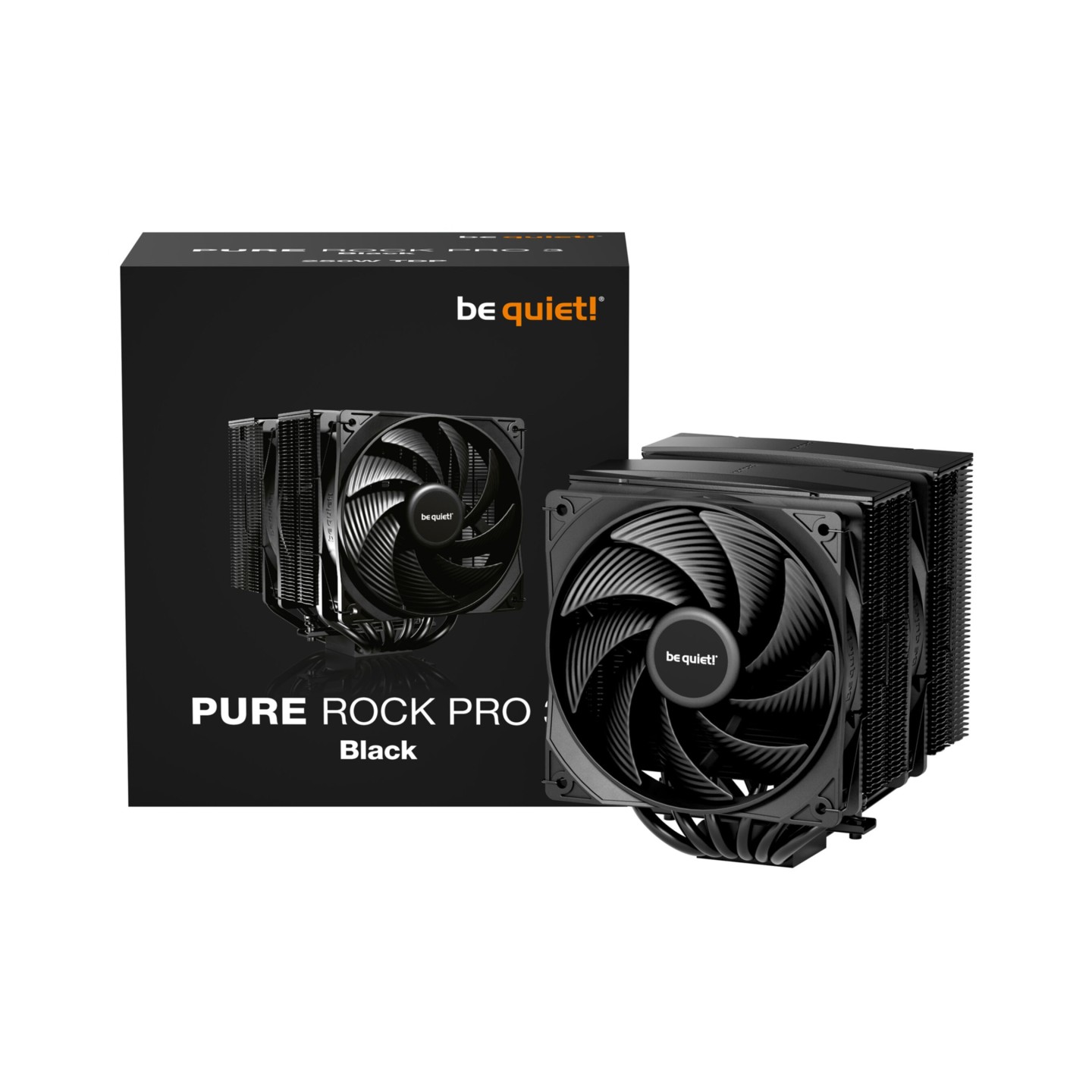 be quiet! Pure Rock Pro 3 BK042 Dual 120mm PWM Black 250W TDP CPU Cooler (Boxed) — Buy in Cyprus with Fast Delivery