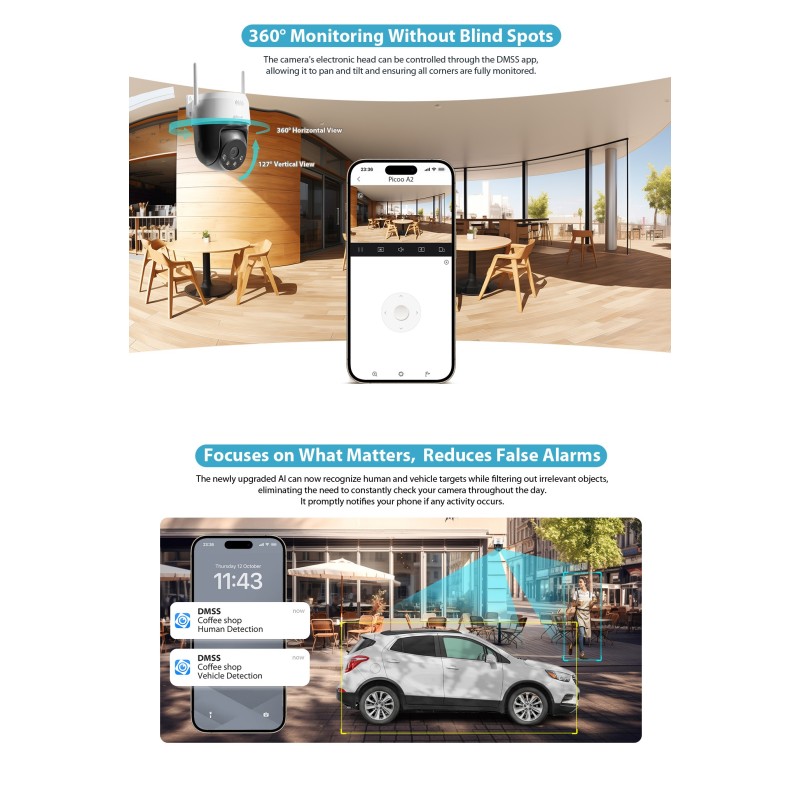 Buy Dahua IP 5.0MP 4.0mm Wifi PT Dome Dual Illumination - SD-P5AE-PV - Dahua IP ... in Cyprus, Nicosia, Limassol, Larnaka, Pafos
