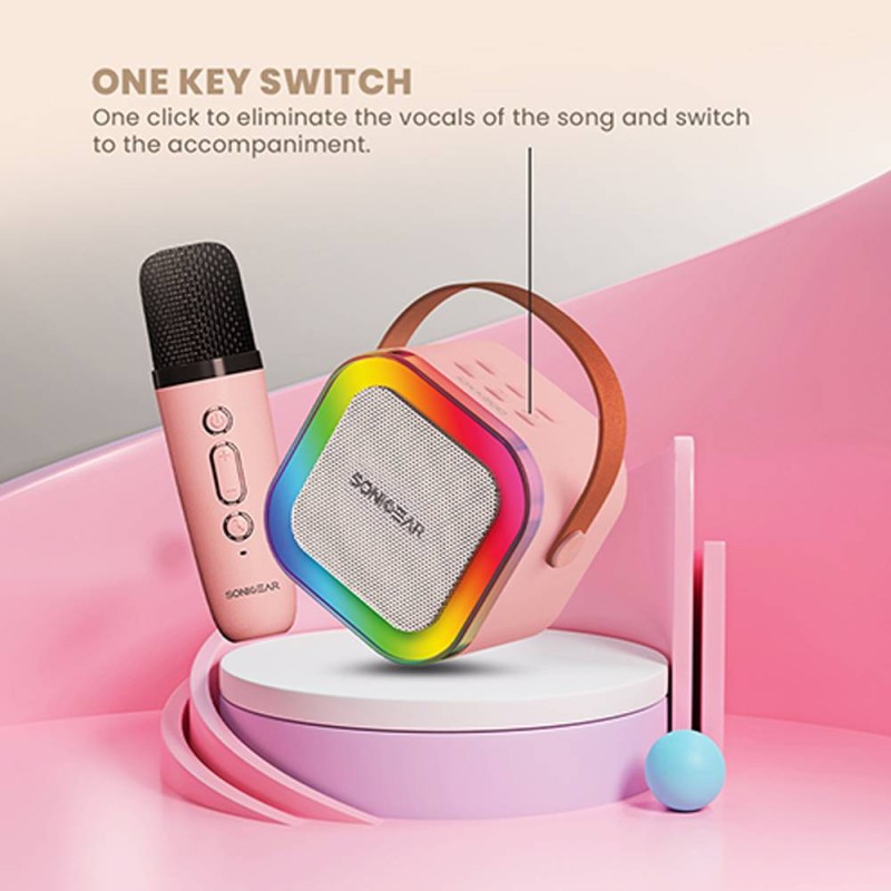 Buy SonicGear IOX Karaoke Portable Speaker - K200 - BT & Wireless Mic Pink in Cyprus, Nicosia, Limassol, Larnaka, Pafos