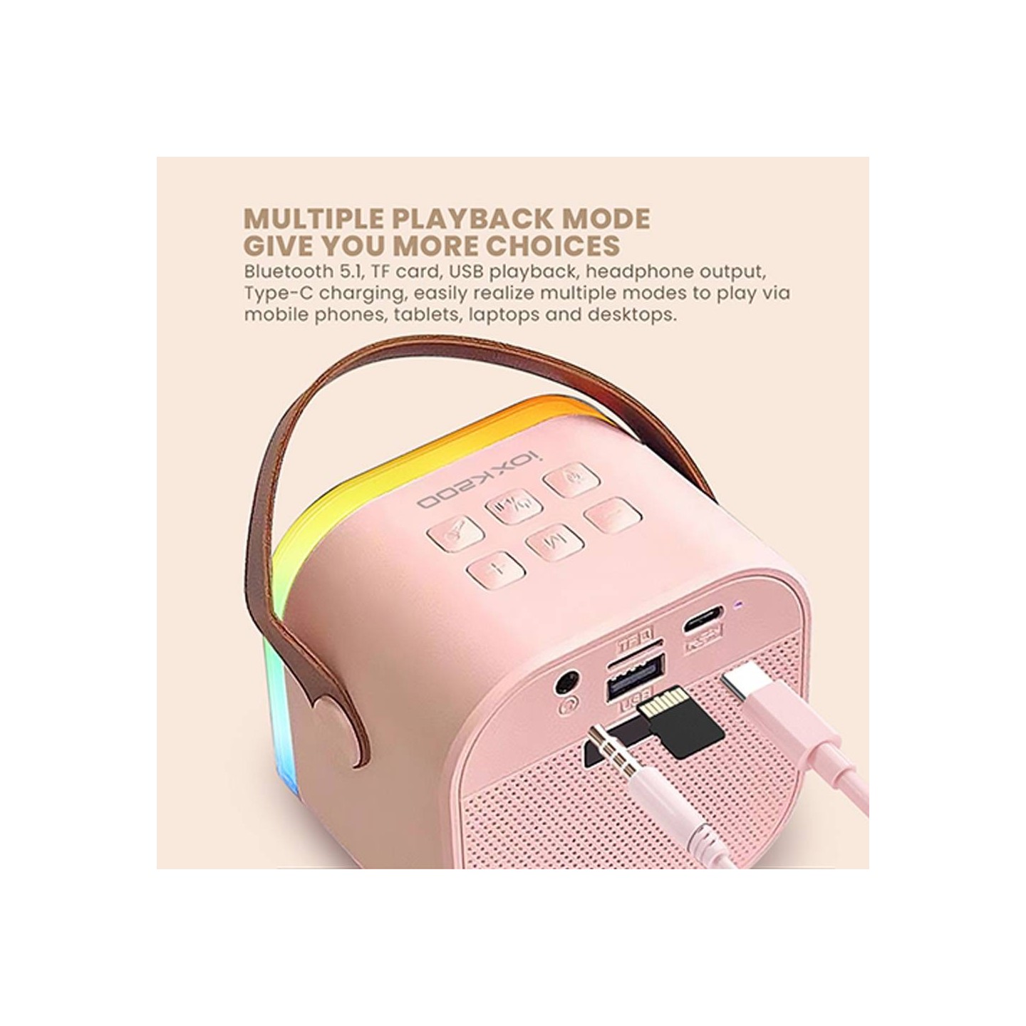 SonicGear IOX Karaoke Portable Speaker - K200 - BT & Wireless Mic Pink — Buy in Cyprus with Fast Delivery