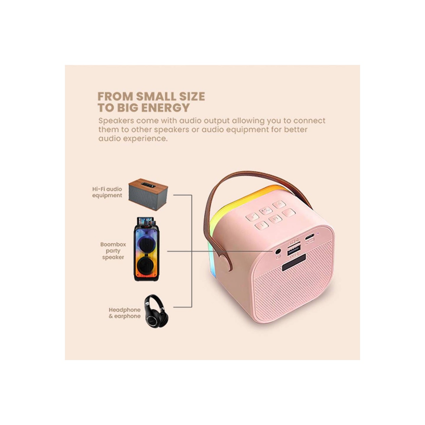 SonicGear IOX Karaoke Portable Speaker - K200 - BT & Wireless Mic Pink — Buy in Cyprus with Fast Delivery