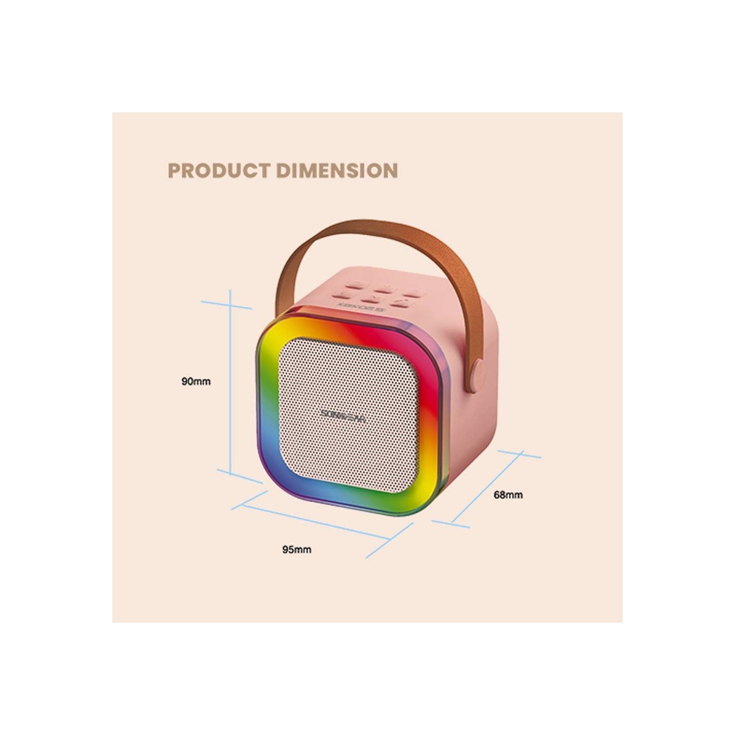 SonicGear IOX Karaoke Portable Speaker - K200 - BT & Wireless Mic Pink — Buy in Cyprus with Fast Delivery