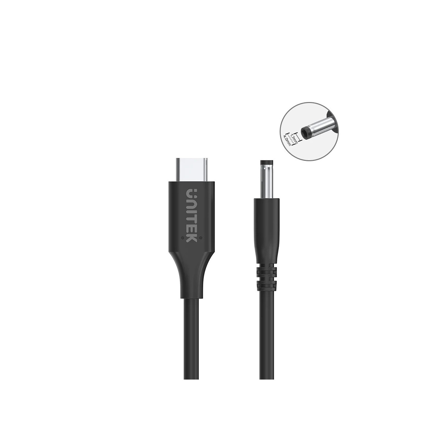 Unitek UCL USB-C to DC Cable - C14118BK - 1.8m 65W for Lenovo 4.0x1.7mm — Buy in Cyprus with Fast Delivery