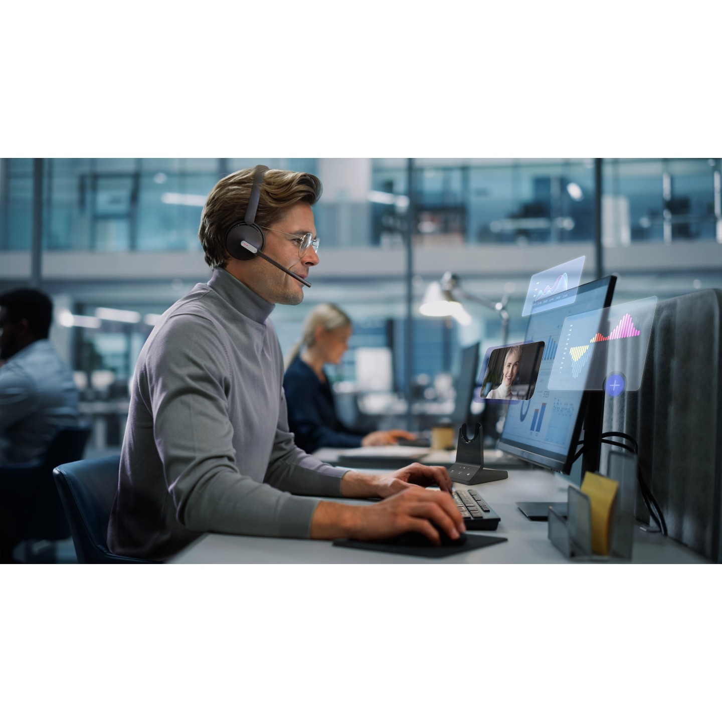 Yealink WH64 Dual DECT/Bluetooth Wireless Headset 3-Mic NC Teams (Boxed) — Buy in Cyprus with Fast Delivery