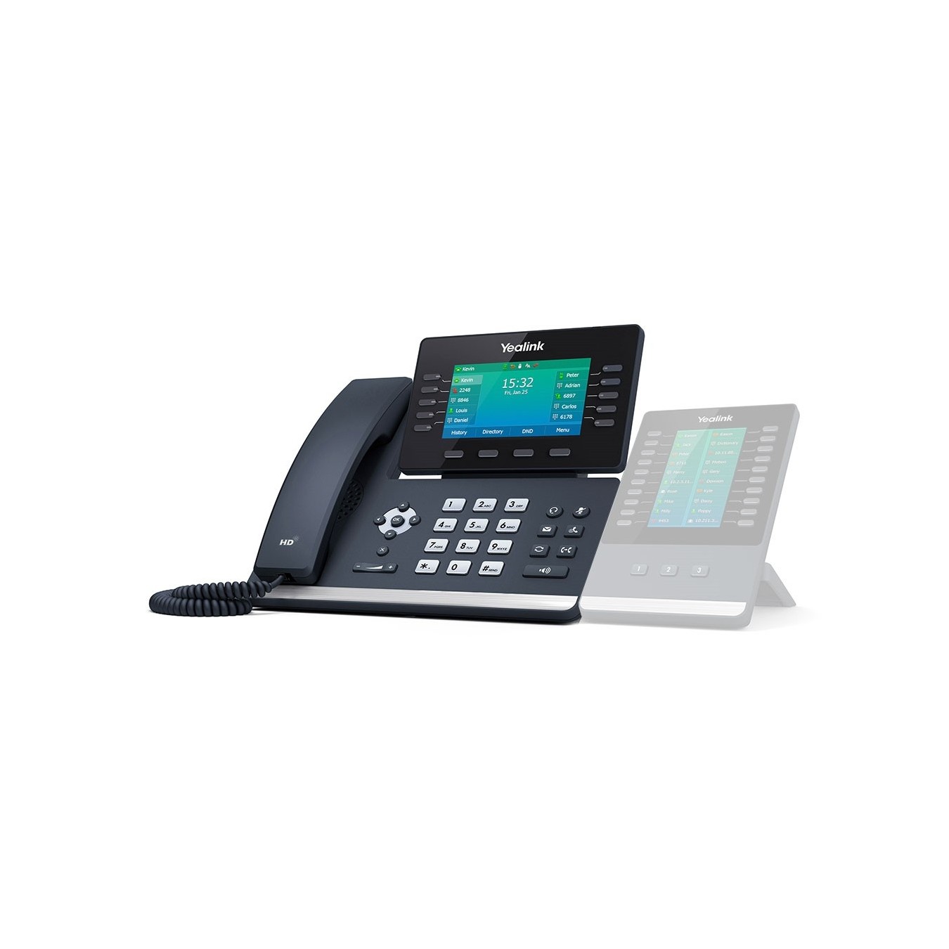 Yealink IP Phone - T54W - Desktop PoE, 4.3'' Color Screen, Gigabit, USB, Expansion, Bluetooth & Wi-Fi