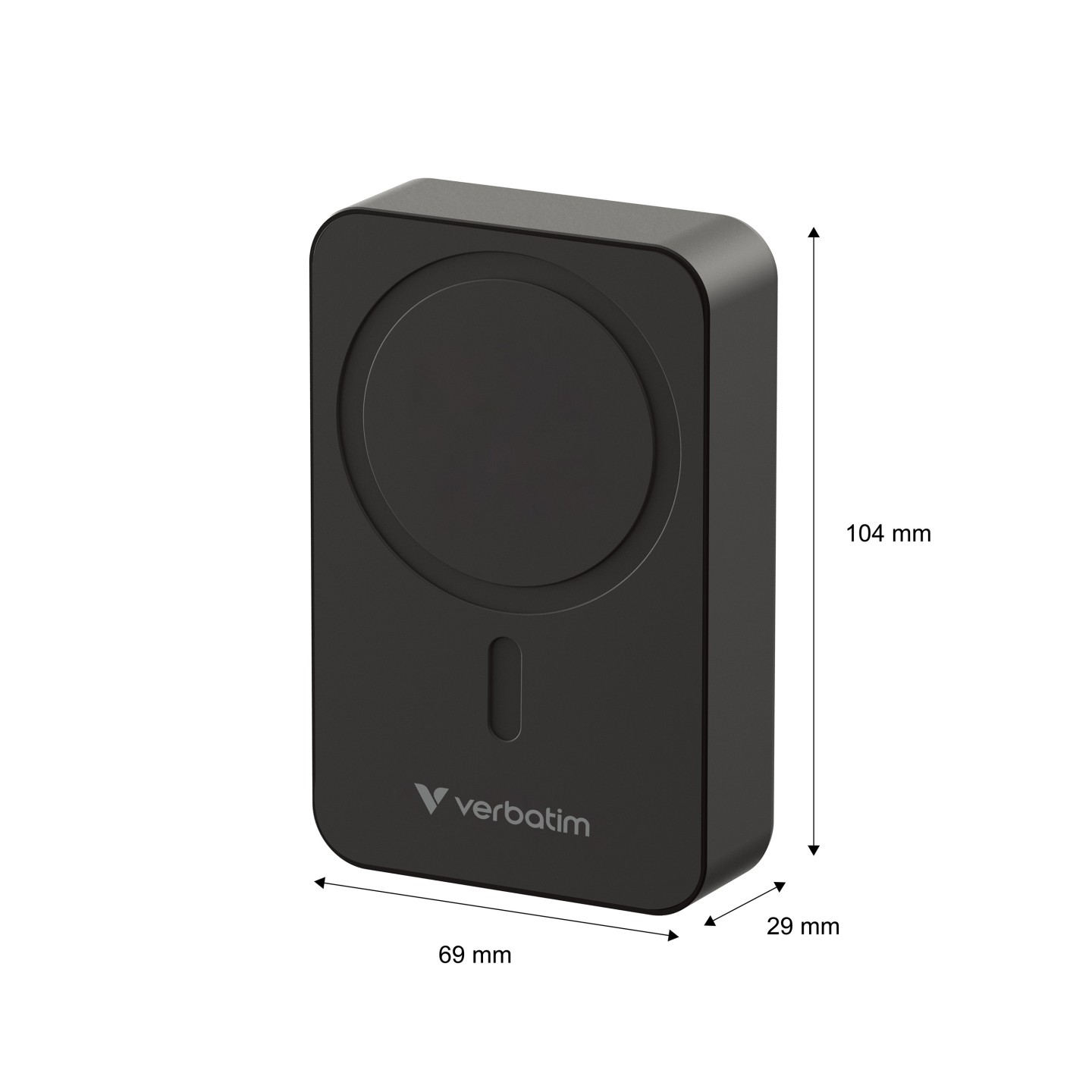 Verbatim Wireless Magnetic Powerbank - Qi2 15W + 35W Wired Charging 20000mAH Black — Buy in Cyprus with Fast Delivery