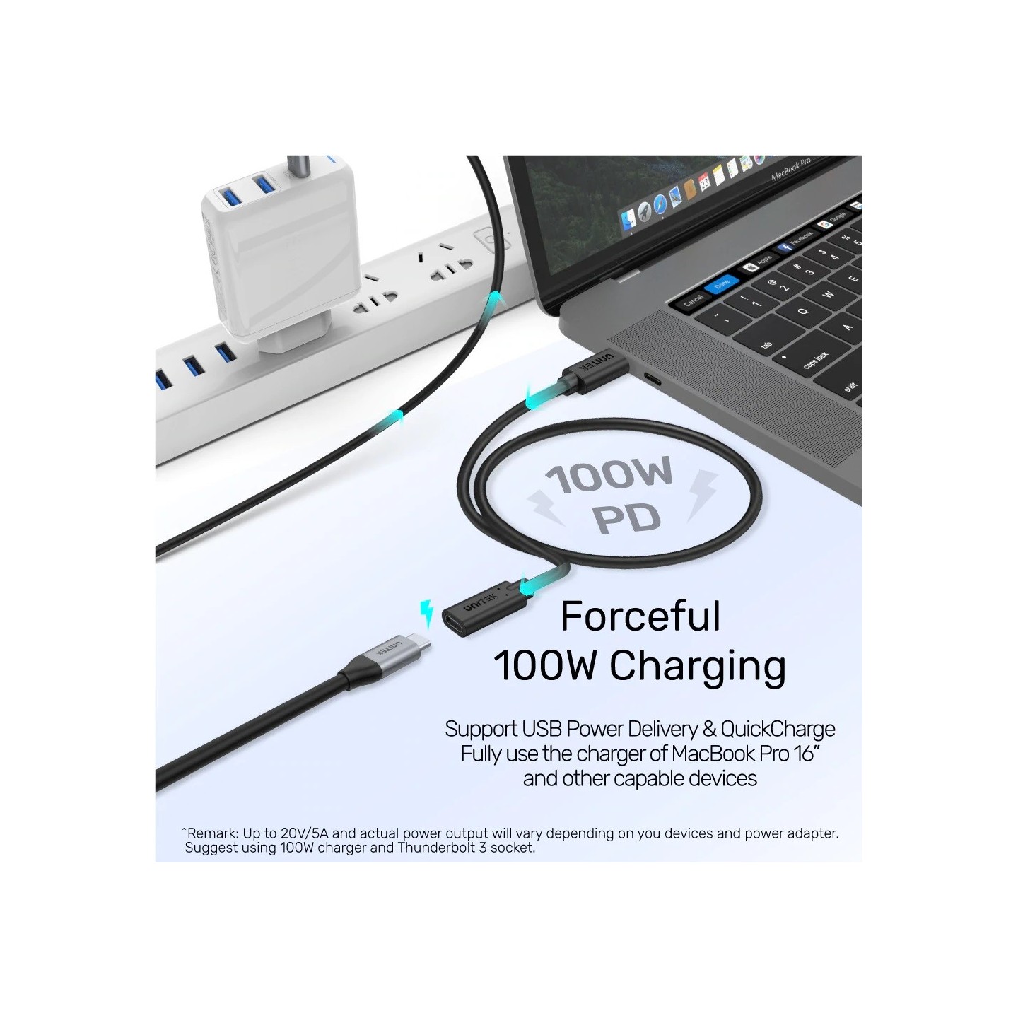 Unitek MC Type-C Extension Cable PD100W 1.0m - C14086BK-1M - PD100W 1.0m — Buy in Cyprus with Fast Delivery