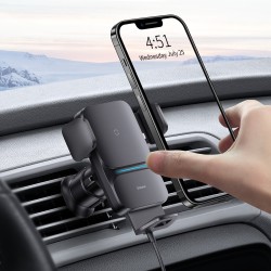 Buy Baseus Wisdom Auto Alignment Car Mount Wireless Charger Qi 15W - Auto Alignment in Cyprus, Nicosia, Limassol, Larnaka, Pafos