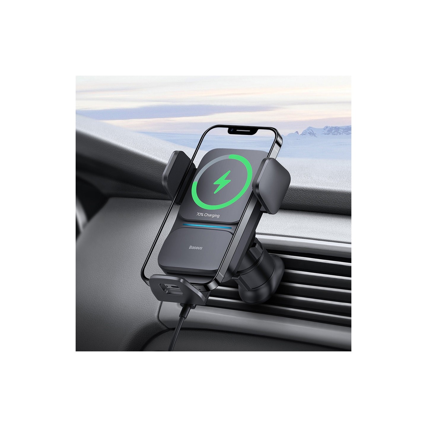 Baseus Wisdom Auto Alignment Car Mount Wireless Charger Qi 15W - Auto Alignment — Buy in Cyprus with Fast Delivery