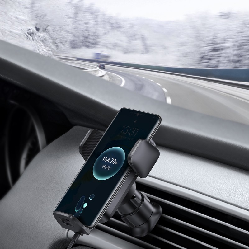Buy Baseus Wisdom Auto Alignment Car Mount Wireless Charger Qi 15W - Auto Alignment in Cyprus, Nicosia, Limassol, Larnaka, Pafos