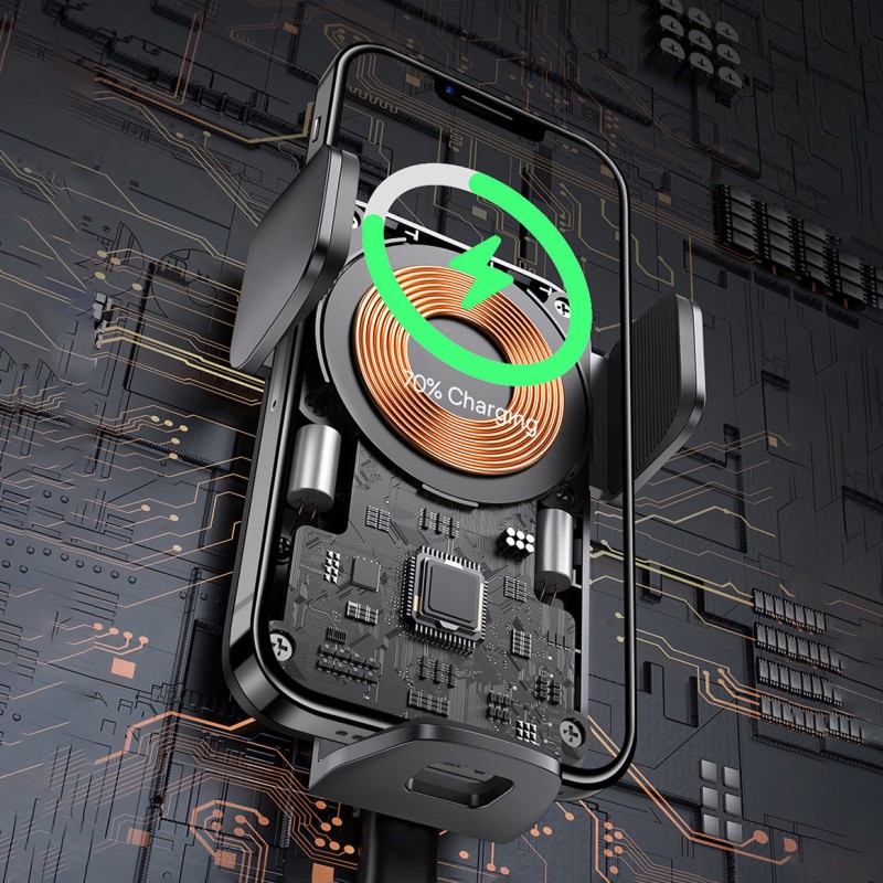 Buy Baseus Wisdom Auto Alignment Car Mount Wireless Charger Qi 15W - Auto Alignment in Cyprus, Nicosia, Limassol, Larnaka, Pafos