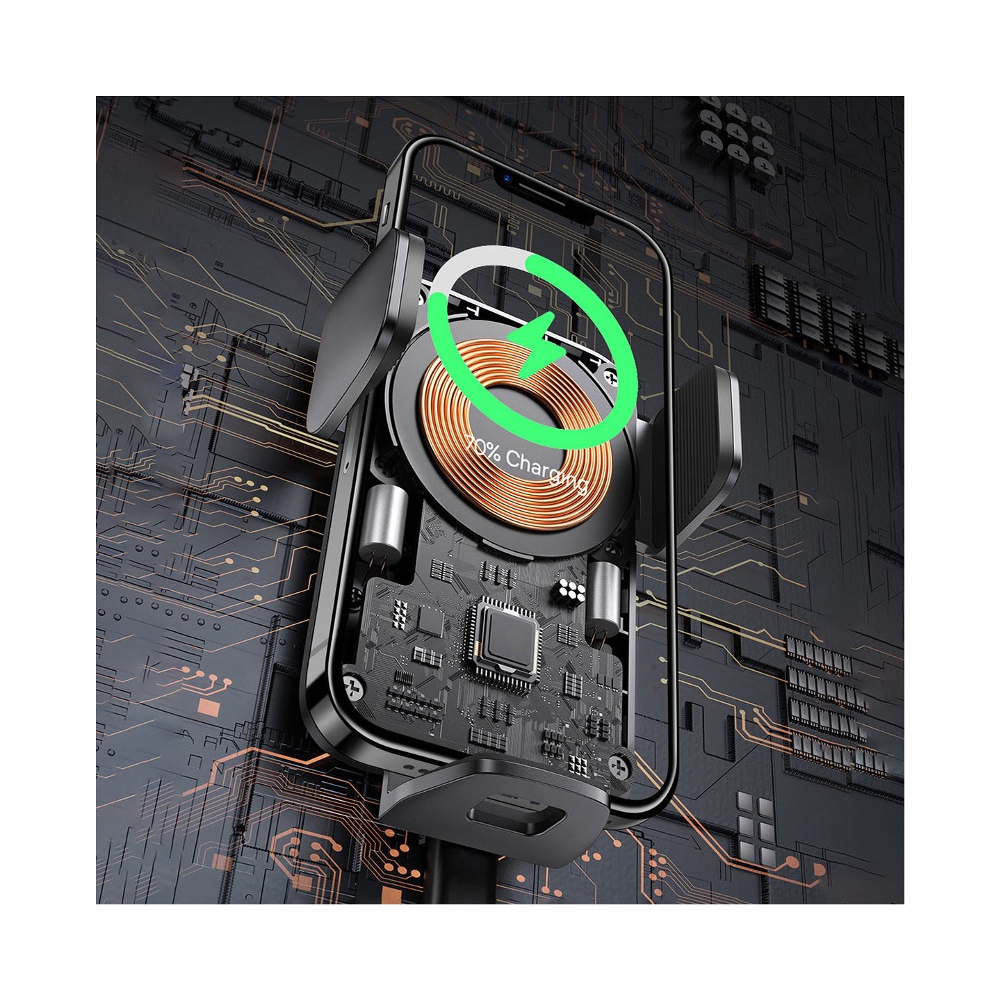 Baseus Wisdom Auto Alignment Car Mount Wireless Charger Qi 15W - Auto Alignment — Buy in Cyprus with Fast Delivery