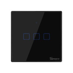 Buy Sonoff WiFi Smart Wall Touch Switch Black - T3 UK 3C - Black in Cyprus, Nicosia, Limassol, Larnaka, Pafos