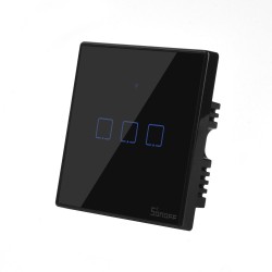 Buy Sonoff WiFi Smart Wall Touch Switch Black - T3 UK 3C - Black in Cyprus, Nicosia, Limassol, Larnaka, Pafos