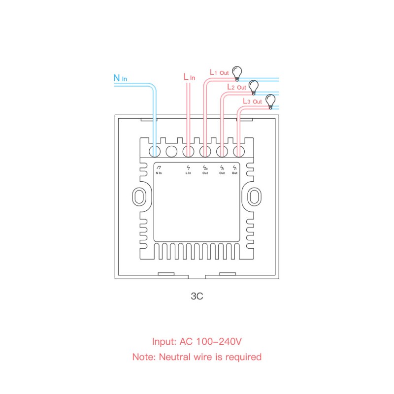 Buy Sonoff WiFi Smart Wall Touch Switch Black - T3 UK 3C - Black in Cyprus, Nicosia, Limassol, Larnaka, Pafos