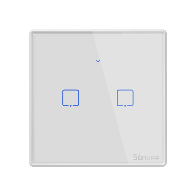 Buy Sonoff WiFi Smart Wall Touch Switch 2-Button White - T2EU2C-TX - WiFi Smart ... in Cyprus, Nicosia, Limassol, Larnaka, Pafos