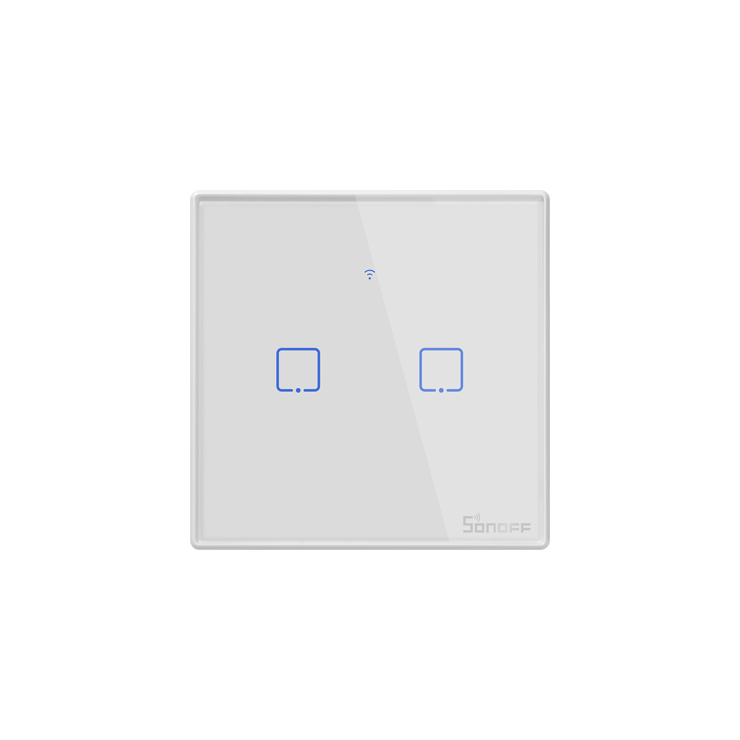 Sonoff WiFi Smart Wall Touch Switch 2-Button White - T2EU2C-TX - WiFi Smart Wall Touch Switch 2-Button White