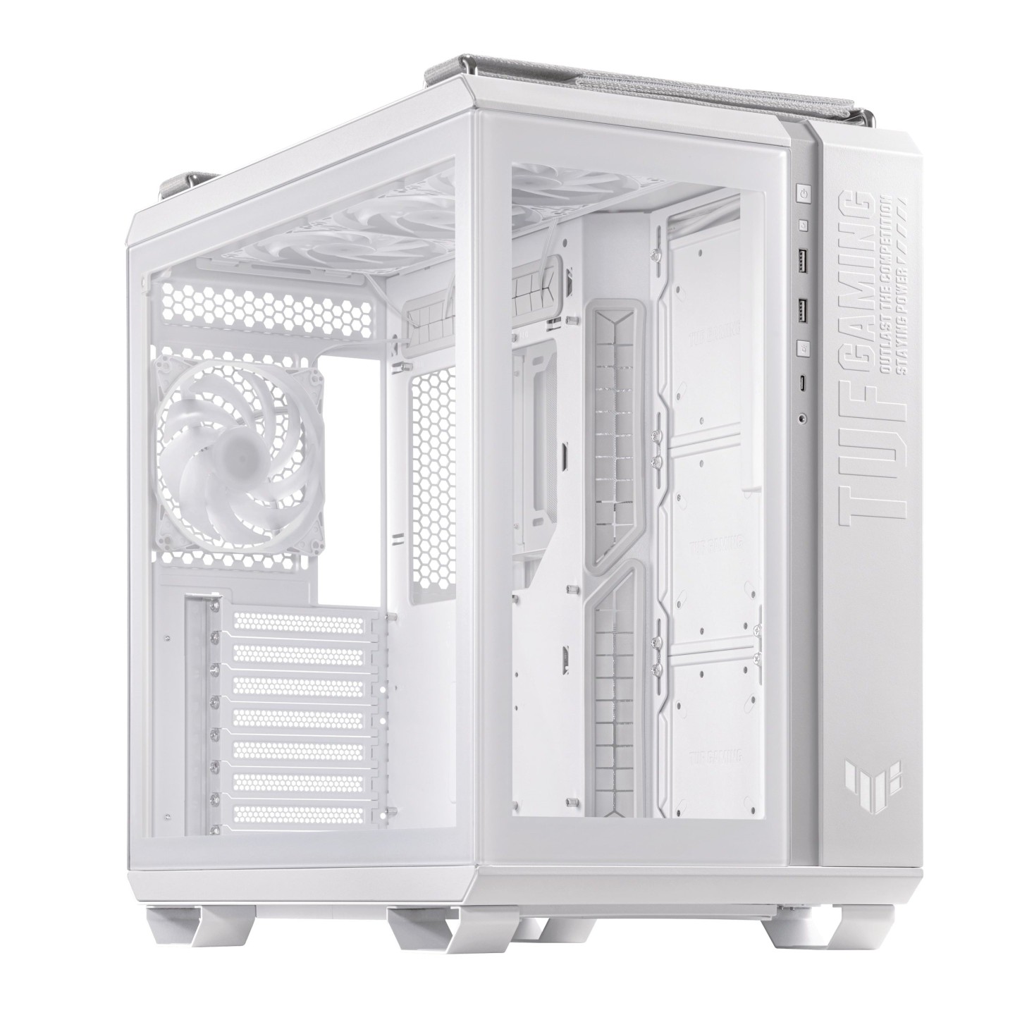 ASUS TUF Gaming GT502 PLUS Mid Tower ATX Case 4x ARGB Fans Tempered Glass White (Boxed) — Buy in Cyprus with Fast Delivery