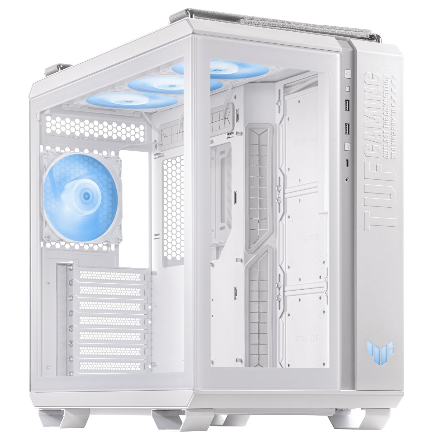 ASUS TUF Gaming GT502 PLUS Mid Tower ATX Case 4x ARGB Fans Tempered Glass White (Boxed) — Buy in Cyprus with Fast Delivery