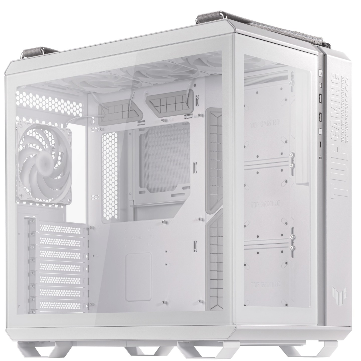 ASUS TUF Gaming GT502 PLUS Mid Tower ATX Case 4x ARGB Fans Tempered Glass White (Boxed) — Buy in Cyprus with Fast Delivery